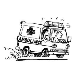 Dibujo para colorear: Ambulance (Transporte) #136870 - Dibujos para Colorear e Imprimir Gratis