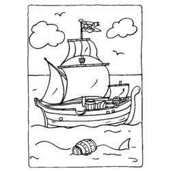 Dibujo para colorear: Boat / Ship (Transporte) #137461 - Dibujos para Colorear e Imprimir Gratis
