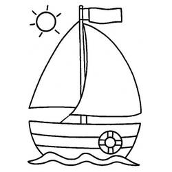 Dibujo para colorear: Boat / Ship (Transporte) #137462 - Dibujos para Colorear e Imprimir Gratis