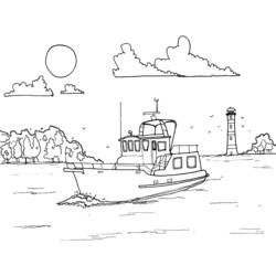 Dibujo para colorear: Boat / Ship (Transporte) #137482 - Dibujos para Colorear e Imprimir Gratis