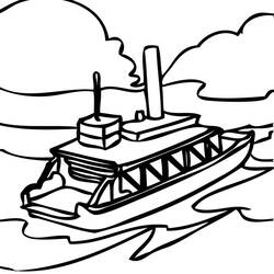 Dibujo para colorear: Boat / Ship (Transporte) #137501 - Dibujos para Colorear e Imprimir Gratis