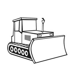 Dibujo para colorear: Bulldozer / Mecanic Shovel (Transporte) #141695 - Dibujos para Colorear e Imprimir Gratis
