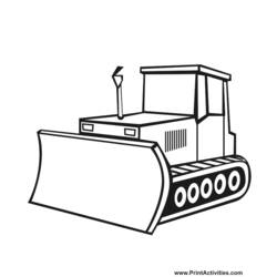 Dibujo para colorear: Bulldozer / Mecanic Shovel (Transporte) #141781 - Dibujos para Colorear e Imprimir Gratis