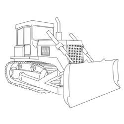 Dibujo para colorear: Bulldozer / Mecanic Shovel (Transporte) #141784 - Dibujos para Colorear e Imprimir Gratis