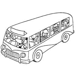 Dibujo para colorear: Bus (Transporte) #135305 - Dibujos para Colorear e Imprimir Gratis