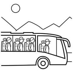 Dibujo para colorear: Bus (Transporte) #135489 - Dibujos para Colorear e Imprimir Gratis