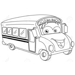 Dibujo para colorear: Bus (Transporte) #135499 - Dibujos para Colorear e Imprimir Gratis