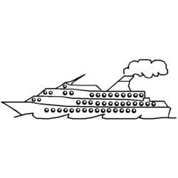 Dibujo para colorear: Cruise ship / Paquebot (Transporte) #140688 - Dibujos para Colorear e Imprimir Gratis