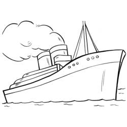 Dibujo para colorear: Cruise ship / Paquebot (Transporte) #140794 - Dibujos para Colorear e Imprimir Gratis