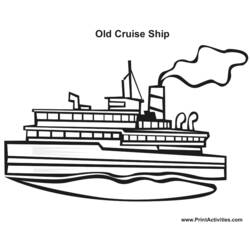 Dibujo para colorear: Cruise ship / Paquebot (Transporte) #140801 - Dibujos para Colorear e Imprimir Gratis