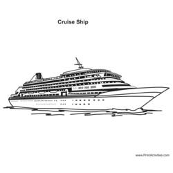 Dibujo para colorear: Cruise ship / Paquebot (Transporte) #140808 - Dibujos para Colorear e Imprimir Gratis