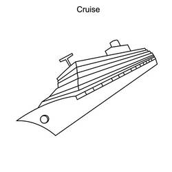 Dibujo para colorear: Cruise ship / Paquebot (Transporte) #140893 - Dibujos para Colorear e Imprimir Gratis