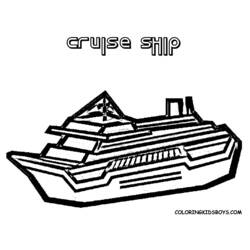 Dibujo para colorear: Cruise ship / Paquebot (Transporte) #140921 - Dibujos para Colorear e Imprimir Gratis