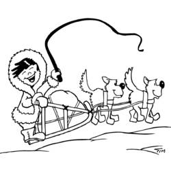 Dibujo para colorear: Dog Sled (Transporte) #142626 - Dibujos para Colorear e Imprimir Gratis