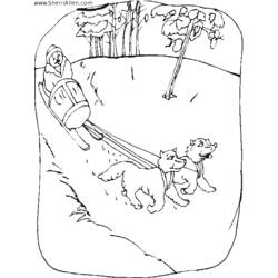 Dibujo para colorear: Dog Sled (Transporte) #142628 - Dibujos para Colorear e Imprimir Gratis