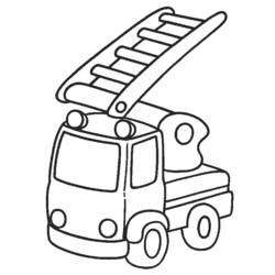 Dibujo para colorear: Firetruck (Transporte) #135779 - Dibujos para Colorear e Imprimir Gratis