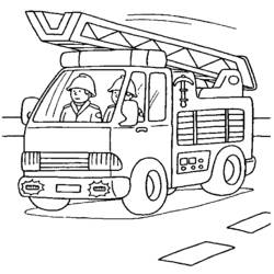 Dibujo para colorear: Firetruck (Transporte) #135791 - Dibujos para Colorear e Imprimir Gratis