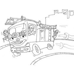 Dibujo para colorear: Firetruck (Transporte) #135794 - Dibujos para Colorear e Imprimir Gratis
