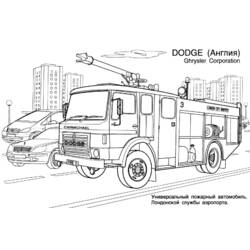 Dibujo para colorear: Firetruck (Transporte) #135800 - Dibujos para Colorear e Imprimir Gratis