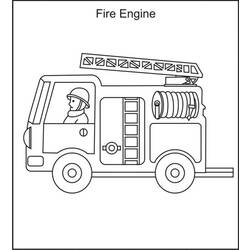 Dibujo para colorear: Firetruck (Transporte) #135816 - Dibujos para Colorear e Imprimir Gratis