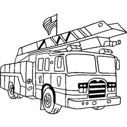 Dibujo para colorear: Firetruck (Transporte) #135824 - Dibujos para Colorear e Imprimir Gratis