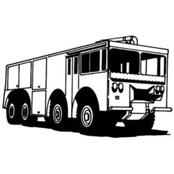 Dibujo para colorear: Firetruck (Transporte) #135830 - Dibujos para Colorear e Imprimir Gratis