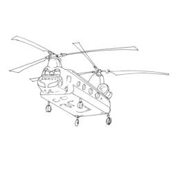 Dibujo para colorear: Helicopter (Transporte) #136055 - Dibujos para Colorear e Imprimir Gratis
