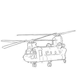 Dibujo para colorear: Helicopter (Transporte) #136083 - Dibujos para Colorear e Imprimir Gratis