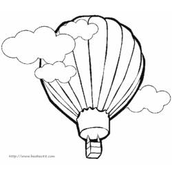 Dibujo para colorear: Hot air balloon (Transporte) #134588 - Dibujos para Colorear e Imprimir Gratis