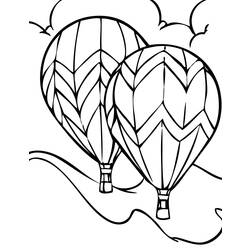 Dibujo para colorear: Hot air balloon (Transporte) #134589 - Dibujos para Colorear e Imprimir Gratis