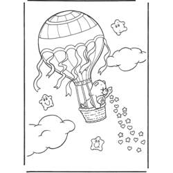 Dibujo para colorear: Hot air balloon (Transporte) #134595 - Dibujos para Colorear e Imprimir Gratis