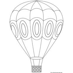 Dibujo para colorear: Hot air balloon (Transporte) #134599 - Dibujos para Colorear e Imprimir Gratis