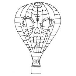 Dibujo para colorear: Hot air balloon (Transporte) #134600 - Dibujos para Colorear e Imprimir Gratis