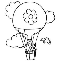 Dibujo para colorear: Hot air balloon (Transporte) #134619 - Dibujos para Colorear e Imprimir Gratis