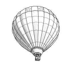 Dibujo para colorear: Hot air balloon (Transporte) #134647 - Dibujos para Colorear e Imprimir Gratis