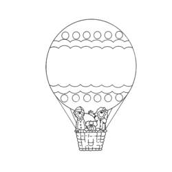 Dibujo para colorear: Hot air balloon (Transporte) #134665 - Dibujos para Colorear e Imprimir Gratis