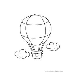 Dibujo para colorear: Hot air balloon (Transporte) #134671 - Dibujos para Colorear e Imprimir Gratis