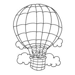 Dibujo para colorear: Hot air balloon (Transporte) #134686 - Dibujos para Colorear e Imprimir Gratis