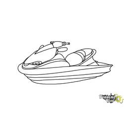 Dibujo para colorear: Jet ski / Seadoo (Transporte) #139941 - Dibujos para Colorear e Imprimir Gratis