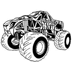 Dibujo para colorear: Monster Truck (Transporte) #141284 - Dibujos para Colorear e Imprimir Gratis