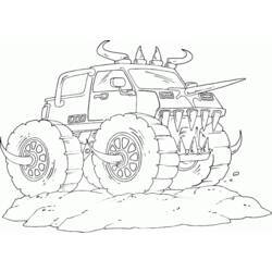 Dibujo para colorear: Monster Truck (Transporte) #141285 - Dibujos para Colorear e Imprimir Gratis