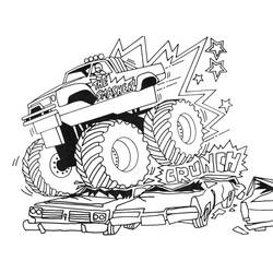 Dibujo para colorear: Monster Truck (Transporte) #141286 - Dibujos para Colorear e Imprimir Gratis