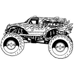 Dibujo para colorear: Monster Truck (Transporte) #141288 - Dibujos para Colorear e Imprimir Gratis