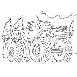Dibujo para colorear: Monster Truck (Transporte) #141291 - Dibujos para Colorear e Imprimir Gratis