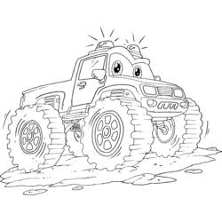 Dibujo para colorear: Monster Truck (Transporte) #141304 - Dibujos para Colorear e Imprimir Gratis