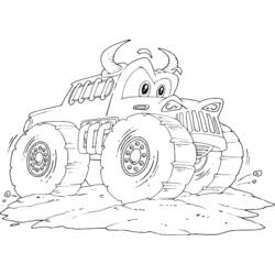 Dibujo para colorear: Monster Truck (Transporte) #141321 - Dibujos para Colorear e Imprimir Gratis