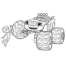 Dibujo para colorear: Monster Truck (Transporte) #141328 - Dibujos para Colorear e Imprimir Gratis
