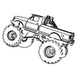 Dibujo para colorear: Monster Truck (Transporte) #141334 - Dibujos para Colorear e Imprimir Gratis