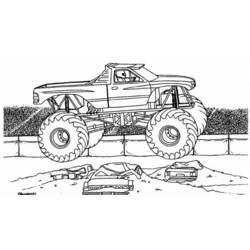 Dibujo para colorear: Monster Truck (Transporte) #141368 - Dibujos para Colorear e Imprimir Gratis