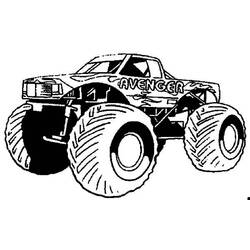Dibujo para colorear: Monster Truck (Transporte) #141375 - Dibujos para Colorear e Imprimir Gratis